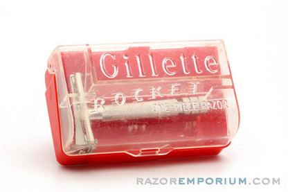 1947-51 Gillette Super Speed Rocket TTO Double Edge Safety Razor with Styrene Case