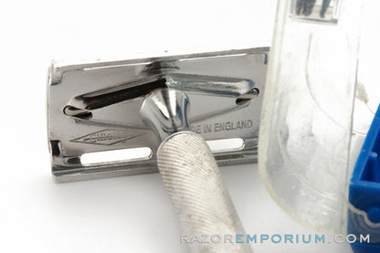 1960s Gillette Ball End Tech Double Edge Safety Razor Set  - Made in England