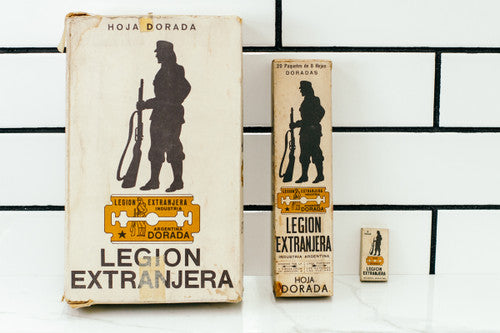 Legion Extranjera Dorada - DE Safety Razor Blades - NOS Gold Argentina