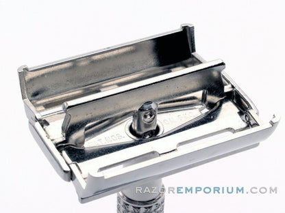 1960 F3 Flair Tip Super Speed DE Safety Razor Set w/ White Case & Blade Bank