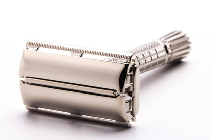 1964 J4 Gillette Flare Tip Super Speed Safety Razor| Factory Nickel Revamp