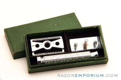 1950's Apollo 3 Piece Aluminum DE Safety Razor-Made in Germany