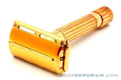 1940's Aristocrat DE Safety Razor w/ Leather Case Blade Bank & Blades