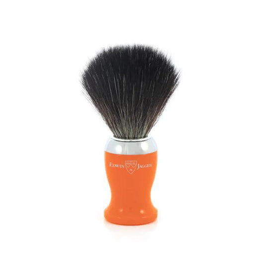 Edwin Jagger | Orange Shaving Brush (Black Synthetic)