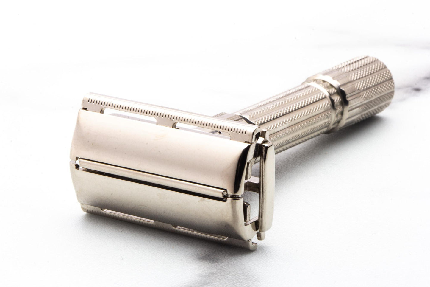 1958 D3 Gillette Fatboy TTO Adjustable Double Edge Safety Razor | Factory Nickel Revamp