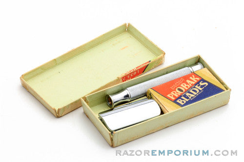 1928-30's Probak Open Comb Double Edge Safety Razor Set