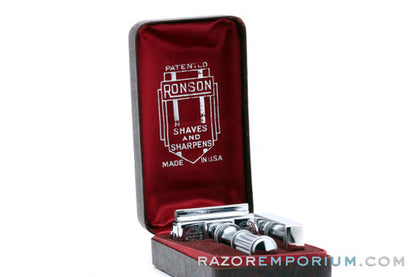 1930's Ronson Razor Double Edge Shaves and Sharpens Made in USA