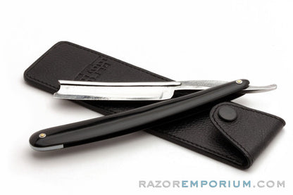 Parker Leather Straight Razor Black Travel Sleeve