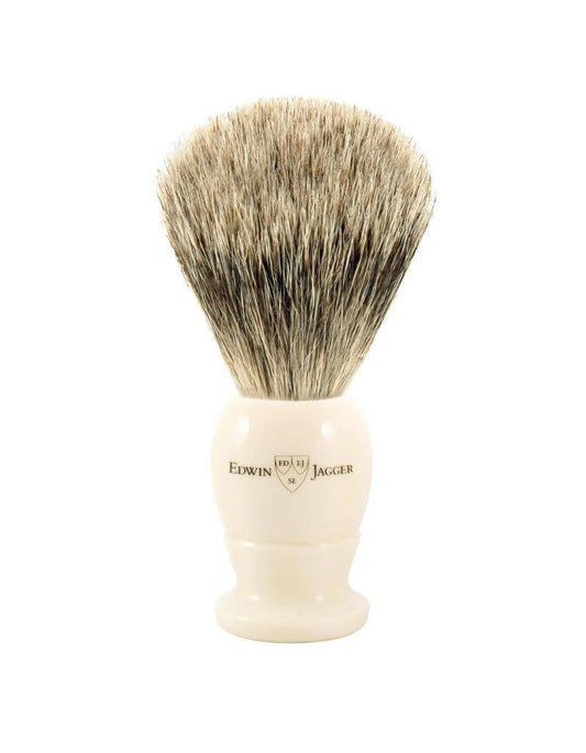 Edwin Jagger | English Best Badger Shaving Brush - Imitation Ivory