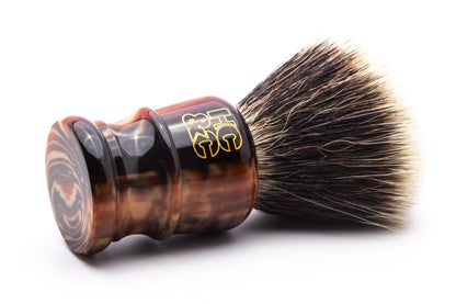 Hendrix Classics & Co. | The Black, Red & Tan Shave Brush With G5C Synthetic Knot - 24mm