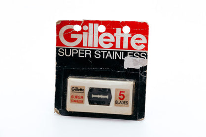 1980's Gillette Super Stainless Double Edge  - New Old Stock (NOS) Razor Blades