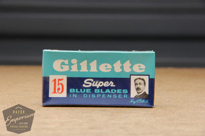 Gillette Blue Double Edge (15) - New Old Stock (NOS) Razor Blade Dispenser