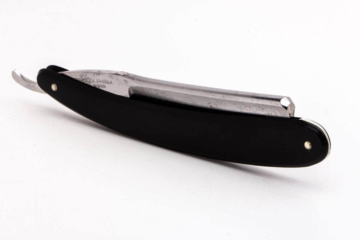 7/8" Filarmonica "Doble Temple" #14 Black/Blue Straight Razor w/ Coffin | Spain