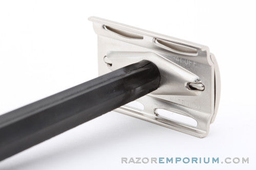1940's Gillette WWII Era Bakelite Handle Tech DE Razor Factory Nickel Revamp