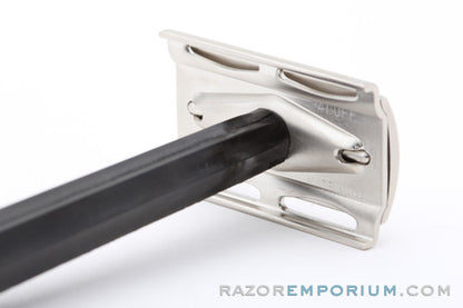 1940's Gillette WWII Era Bakelite Handle Tech DE Razor Factory Nickel Revamp