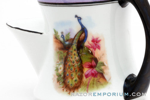 Peacocks Ceramic Shaving Scuttle