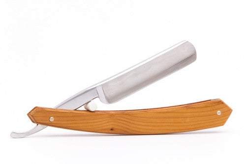 5/8" Gustave Lalune Straight Razor "The Archer Leef" Leef Wood Scales | Used