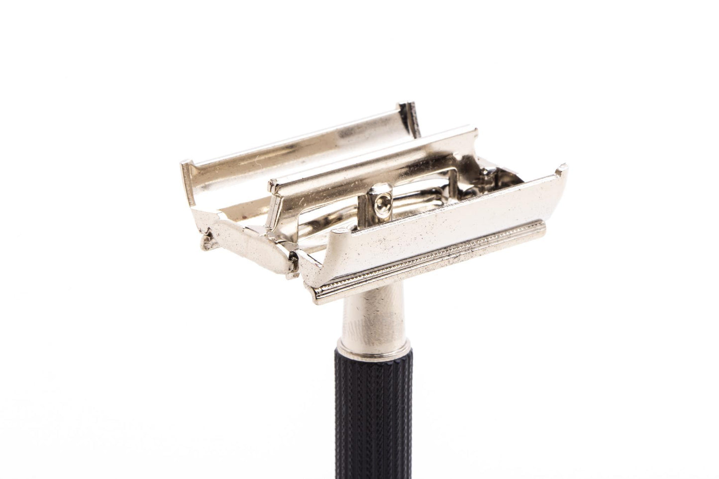 1973 T3 Gillette Black Handle Super Speed DE Safety Razor | Factory Nickel Revamp