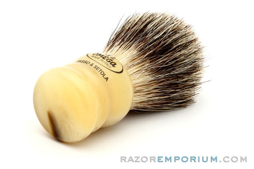 Omega 11047 Boar/Badger Bristle Shaving Brush  | Resin Handle