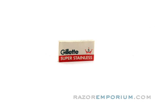Gillette Super Stainless King Double Edge (5) - New Old Stock (NOS) Razor Blades