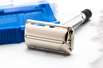 1951 W4 Gillette Black Tip Super Speed in Blue Styrene Case | Original Condition