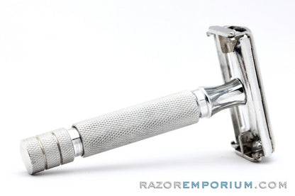 1950s Gillette LD Aluminum Rocket Safety Razor | Made in England