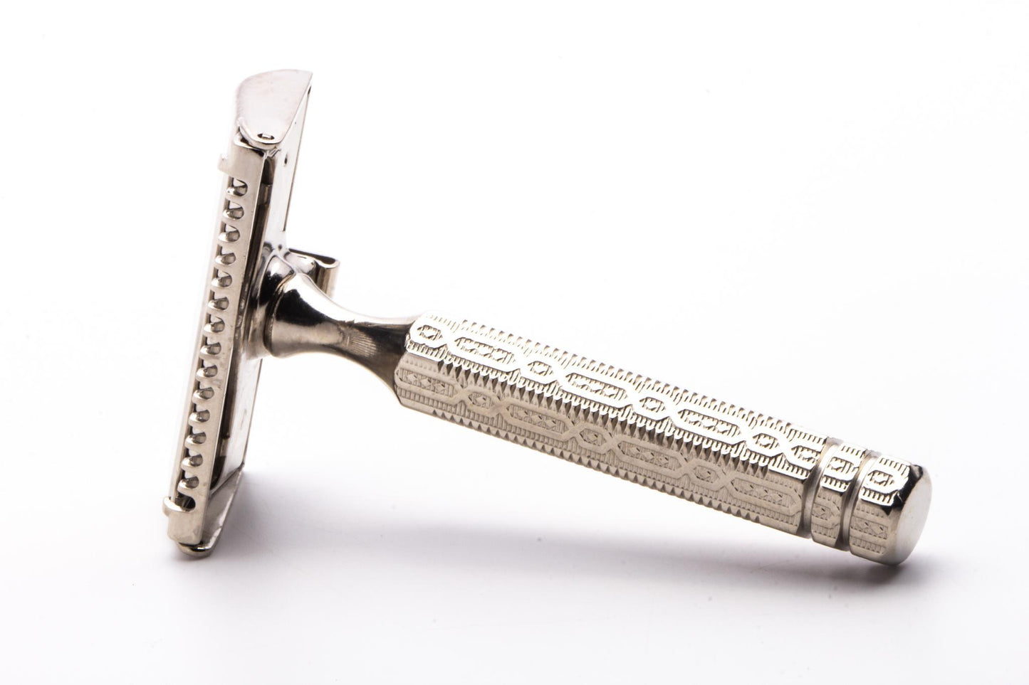 1920's Ever-Ready Single Edge Safety Razor with 1912 Chain Link Handle | Factory Nickel Revamp
