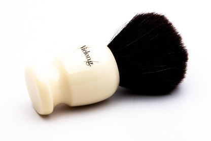Vielong | Black Horsehair Shaving Brush with Ivory Handle