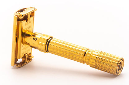 1958 D3 Gillette Executive Fatboy DE Safety Razor | 24K Gold Revamp