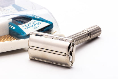 1963 I2 Gillette Slim Adjustable Double Edge TTO Safety Razor Set | Original Condition