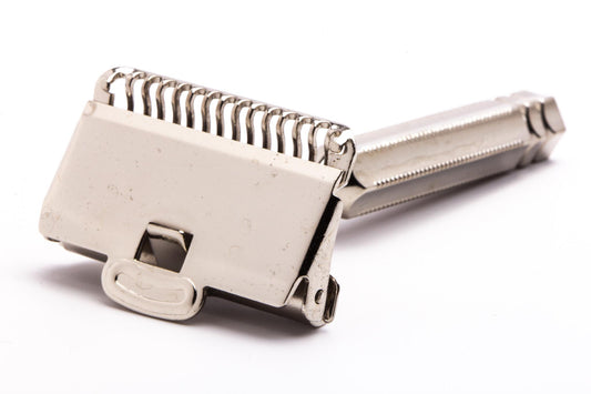1950's Star 1912 Style Single Edge Safety Razor | Factory Nickel Revamp