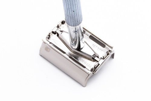 1965 K1 Gillette Blue Star Lady Gillette Double Edge Safety Razor | Factory Nickel Revamp