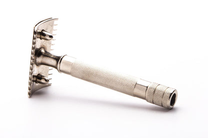 1907 Gillette Single Ring Old Type Double Edge Safety Razor | Factory Nickel Revamp