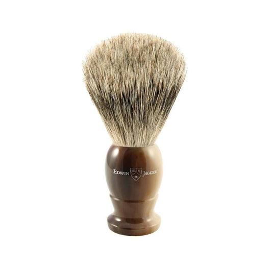 Edwin Jagger 3EJ872 Large Best Badger Shaving Brush, Imitation Light Horn