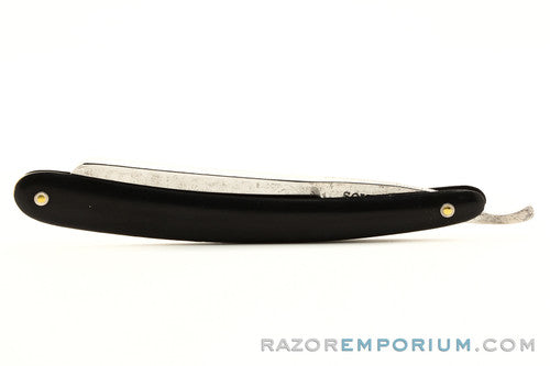 6/8" Vintage Straight Razor w/ Black Acrylic Scales | Solingen