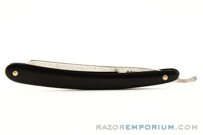 6/8" Vintage Straight Razor w/ Black Acrylic Scales | Solingen