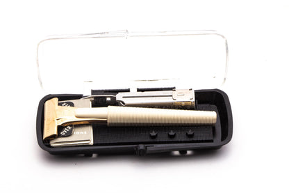 1950's Eversharp Schick Injector Safety Razor Set With Original Case & Instructions | Original Condition