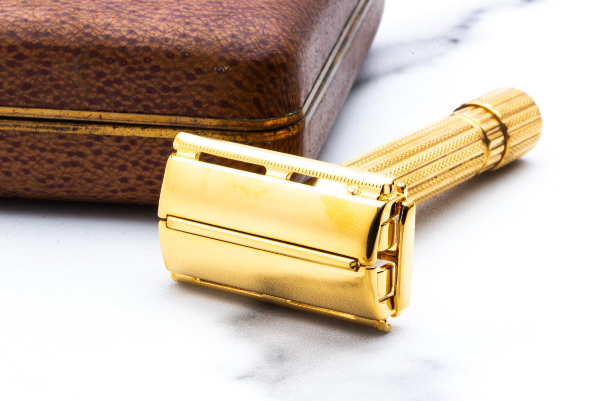 1946-47 Gillette Gold Aristocrat TTO Double Edge Safety Razor Set| 24K Gold Revamp