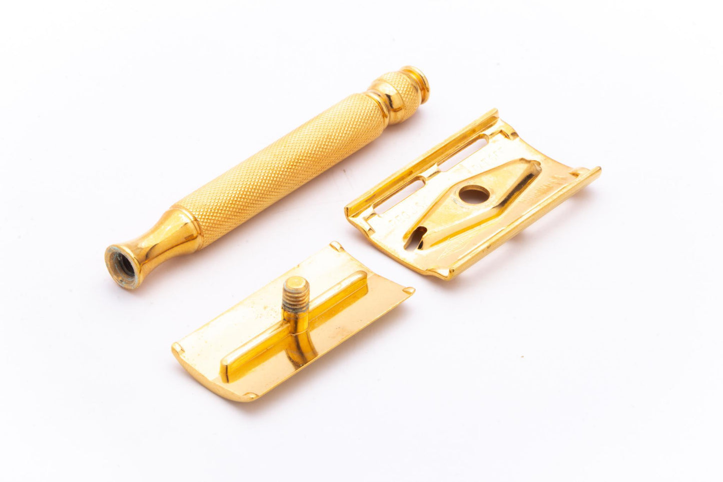 1954 Z1 Gillette Ball End Tech DE Safety Razor | 24k Gold Revamp