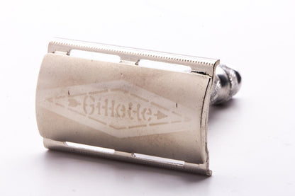 1940's Gillette Ball End Tech Spiral Handle Travel Safety Razor | Original Condition