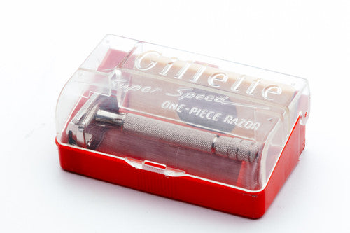 1940's Super Speed Double Edge + Red Case & Blade Dispenser