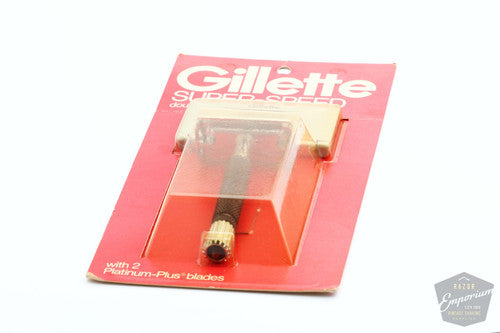 Gillette 1980 A4 Black Handle Super Speed Safety Razor | New Old Stock