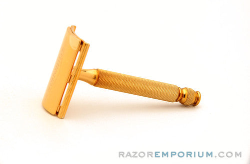1930's Gillette Ball End Gold Tech Razor in Red Box