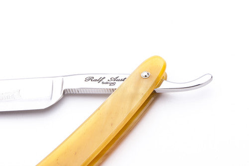 5/8" Ralf Aust Round Tip Straight Razor | Horn Scales Used