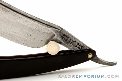 15/16" Wade & Butcher "For Barber's Use" Straight Razor w/ Black Horn Scales | Sheffield, England