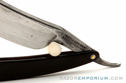 15/16" Wade & Butcher "For Barber's Use" Straight Razor w/ Black Horn Scales | Sheffield, England