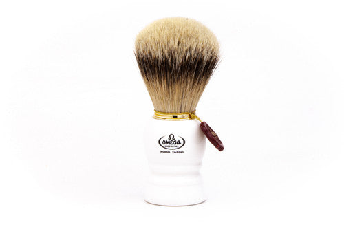 Omega 643 Silvertip Badger Shaving Brush