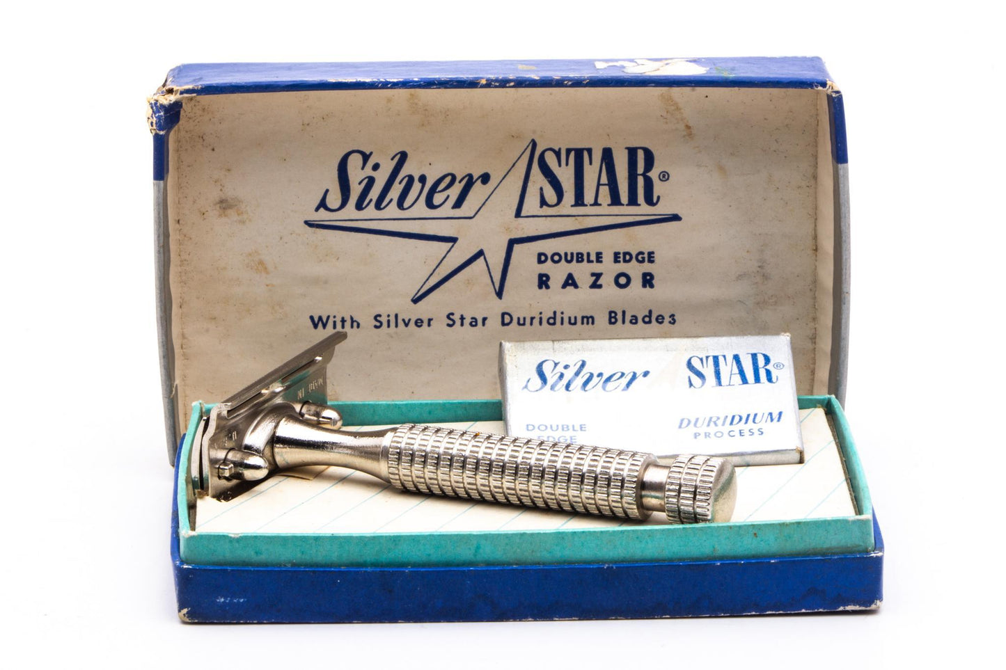 Vintage Silver Star Three Piece Double Edge Safety Razor Set | Original Condition