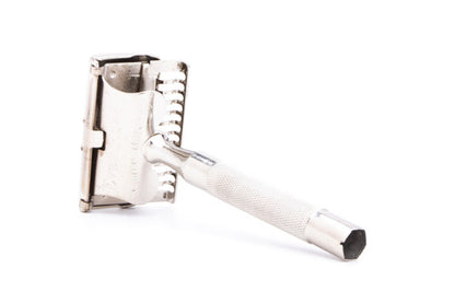 1930s Ever Ready SE Safety Razor with Universal Handle | Factory Nickel Revamp
