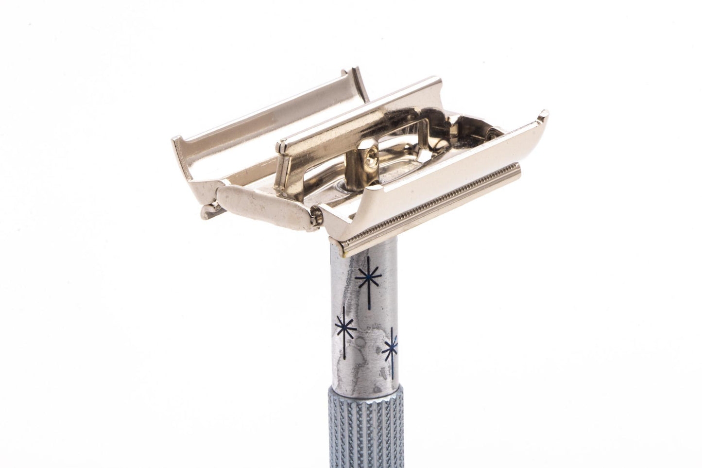 1973 T1 Gillette Lady Blue Star Double Edge Safety Razor  | Original Condition